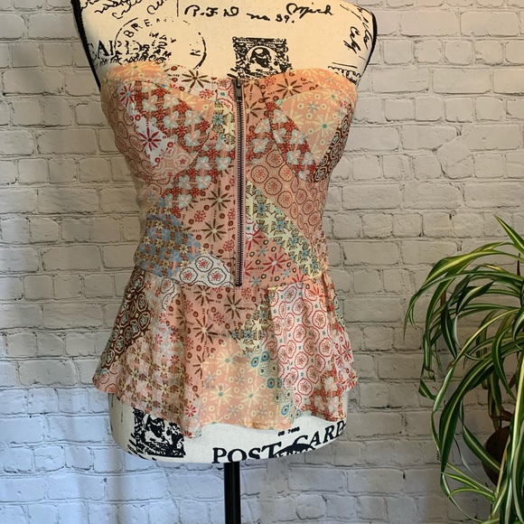 American Rag Tops - American Rag Cie strapless floral top